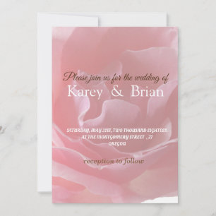 Delicate & Unique Wedding Invitation Card Rose