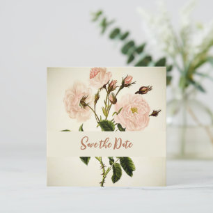 Delicate Vintage Floral Save The Date