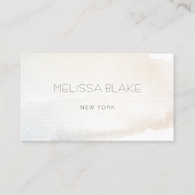 delicate watercolor background business card (Front)