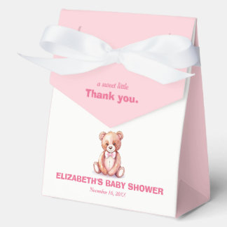 Delicate watercolor bear with a bow Favour Box