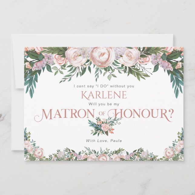 Delicate Watercolor Floral Bloom Invitation (Front)