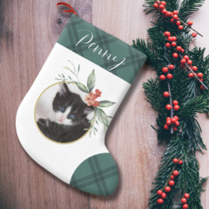 Delicate Watercolor Floral Christmas Small Christmas Stocking