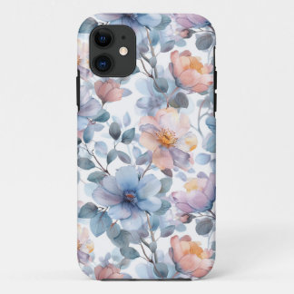 Delicate watercolor floral pattern in pastel colou Case-Mate iPhone case