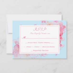 Delicate Watercolor Floral RSVP Card