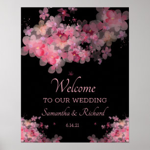 Delicate Watercolor Floral Wedding Poster