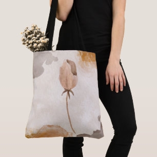 Delicate Watercolor Flower Illustration Tote Bag