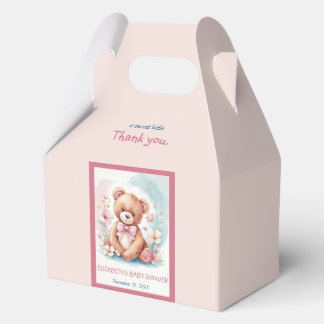 Delicate watercolor forest bear Favour Box