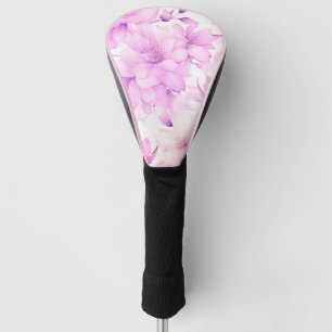 Delicate Watercolor Purple Flowers  Golf Head Cover