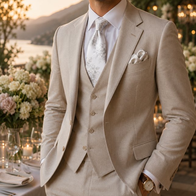 Delicate Watercolor Soft Blue Hydrangea Floral Tie (Creator Uploaded)