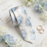 Delicate Watercolor Soft Blue Hydrangea Floral Tie<br><div class="desc">This beautiful necktie showcases a soft, romantic watercolor design with clusters of delicate blue hydrangea flowers and gentle green leaves on a light, airy background. The gentle pastel tones create an elegant and fresh look that feels both artistic and sophisticated. Perfect for spring and summer weddings, garden ceremonies, outdoor events,...</div>
