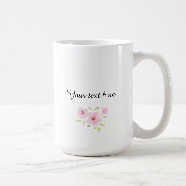 Delicate Watercolor Wildflowers Coffee Mug (Right)