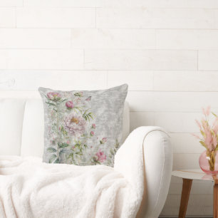 Delicate watercolor wildflowers Cushion