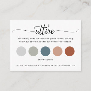 Delicate Wedding Colour Dress Code Insert