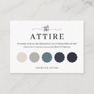 Delicate Wedding Colour Palette Attire Cards