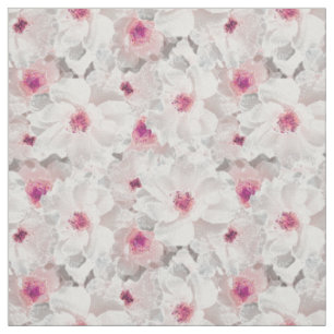 Delicate white and pink floral fabric