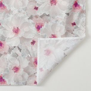Delicate white and pink floral tapestry