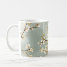 Delicate White Blossom Branch Botanical