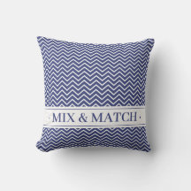 Delicate White Chevron on Ocean Blue Background.