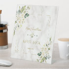 Delicate White Floral Gold Glitter Frame Wedding