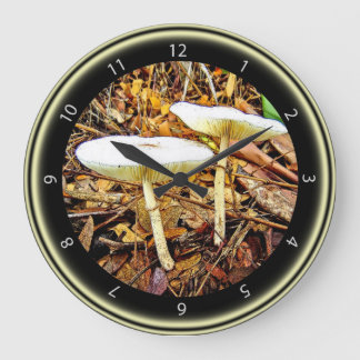 Delicate White Mushroom Clock