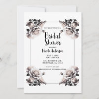 Delicate White Roses Shabby Chic Shower 