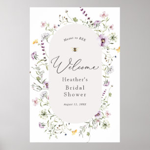 Delicate Wildflower Bridal Shower Welcome Poster