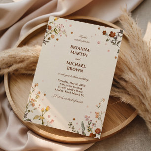 Delicate Wildflower Elegant Invitation