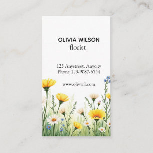 Delicate Wildflower Meadow Business Card