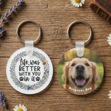 Delicate Wildflower Pet Memorial Paw Print Art