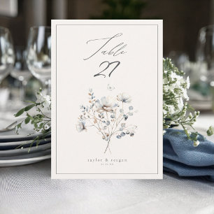 Delicate Wildflower Table Number ID1102