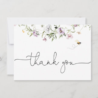Delicate Wildflower Thank You Card