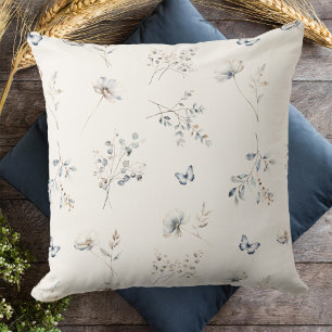 Delicate Wildflower Watercolor Pattern ID1102 Cushion