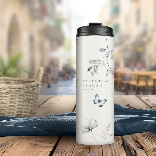Delicate Wildflower Watercolor Wedding ID1102 Thermal Tumbler (Creator Uploaded)