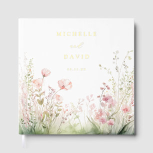 Delicate Wildflower Wedding Guest Book