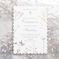 delicate wildflowers First Holy Communion