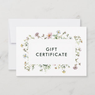 Delicate wildflowers Gift Certificate