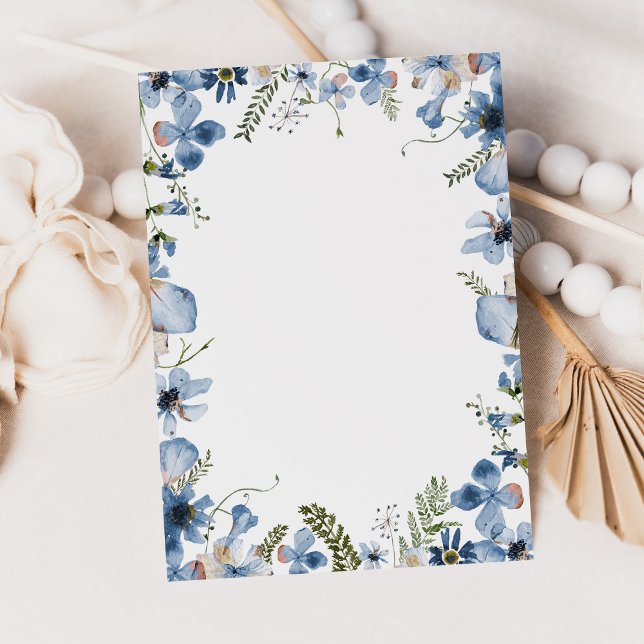 Delicate Wildflowers in Dusty Blue Post-it Notes (Creator Uploaded)