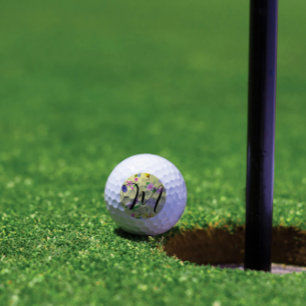 Delicate wildflowers in light yellow. Custom. Golf Balls