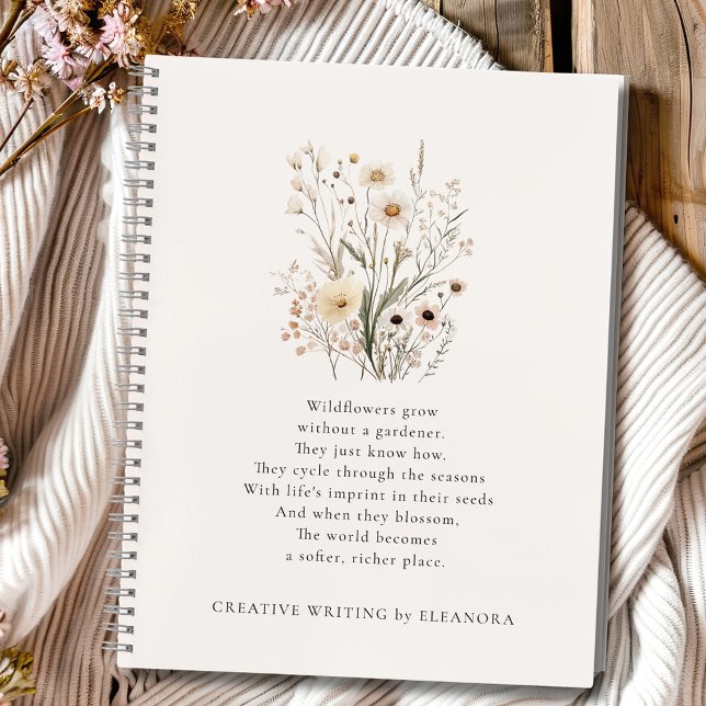 Delicate Wildflowers Inspirational Poem  Notebook (Delicate Wildflowers Inspirational Poem Notebook)