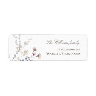 delicate wildflowers Return Address Label