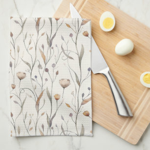 Delicate Wildflowers Tea Towel