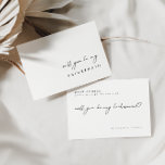 Delicate Will You Be My Bridesmaid Proposal Card<br><div class="desc">Designed to coordinate with for the «Modern Classic» Wedding Invitation Collection. To change details,  click «Personalise». View the collection link on this page to see all of the matching items in this beautiful design or see the collection here: https://bit.ly/3rQMpxU</div>