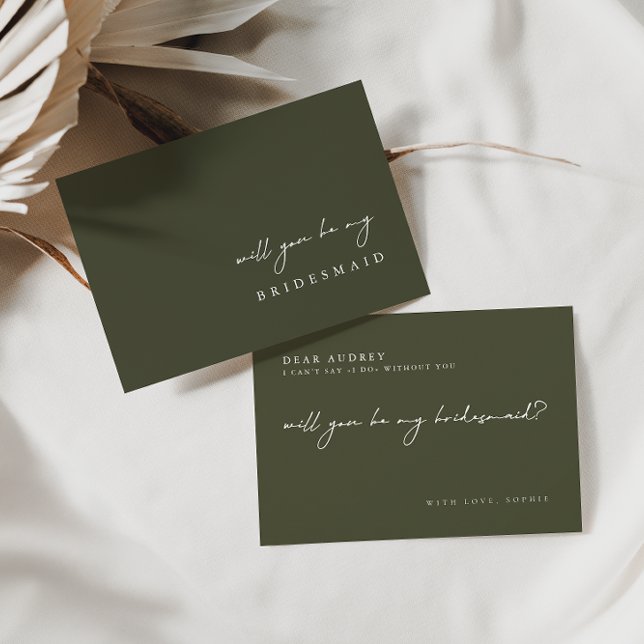 Delicate Will You Be My Bridesmaid Proposal Card (Creator Uploaded)