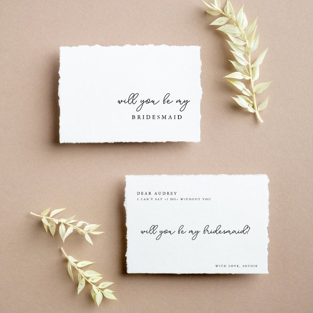 Delicate Will You Be My Bridesmaid Proposal Card (Creator Uploaded)