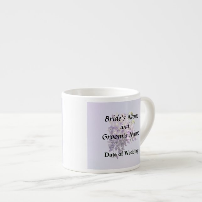 Delicate Wisteria Wedding Products Espresso Cup (Front Right)