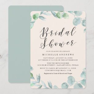 Delicate Wreath Bridal Shower Invitation