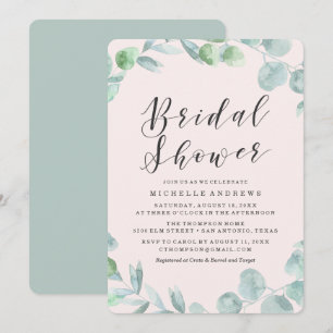 Delicate Wreath Bridal Shower Invitation