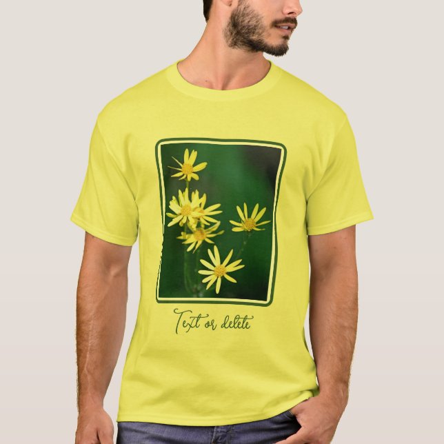 Delicate Yellow Daisy Wildflowers Personalised T-Shirt (Front)