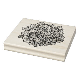 Delicious Aloo Gobi Indian Food Cauliflower Curry Rubber Stamp