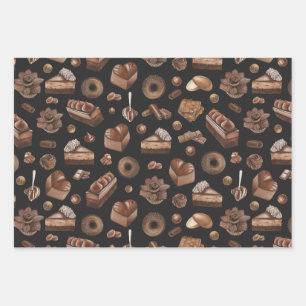 Delicious Assortment of Chocolate Treats Tote Bag Wrapping Paper Sheet
